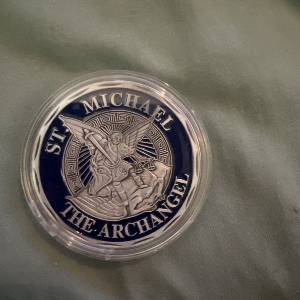 St Michael Archangel Challenge Coin - Psalms 91:10 - Commemorative Collector